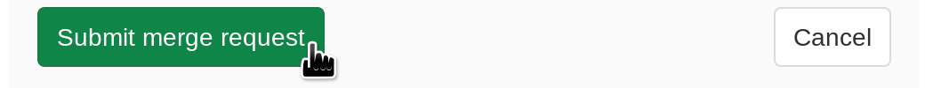 Screenshot of clicking the "Submit merge request" button