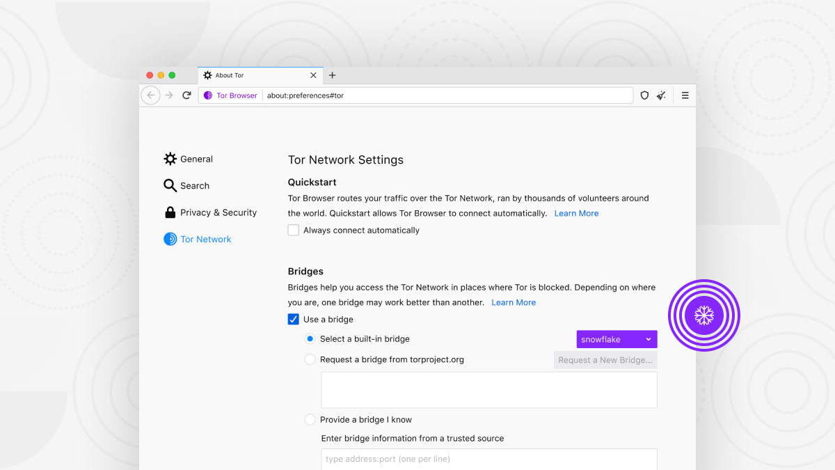 Snowflake in Tor Browser 10.5